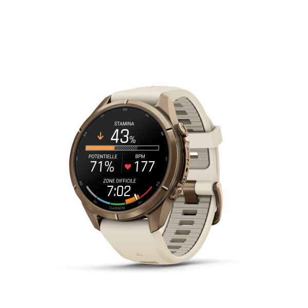 Montre Garmin Fenix 9 Pro 43 mm Titane doré