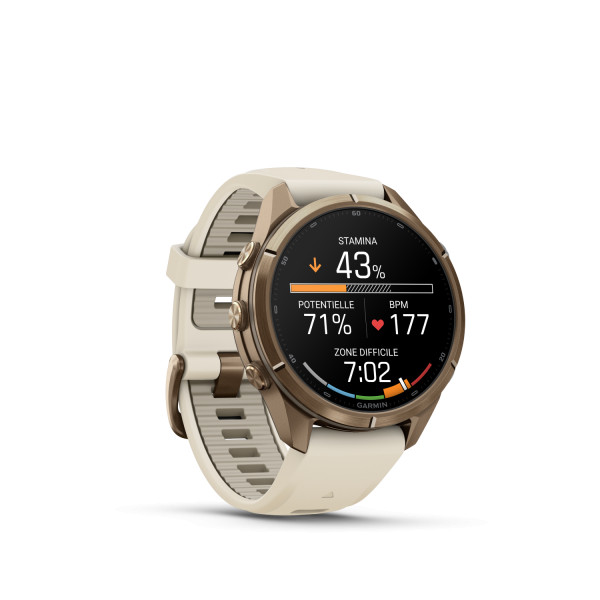 Montre Garmin Fenix 9 Pro 43 mm Titane doré