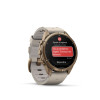Montre Garmin Fenix 9 Pro inReach 43 mm Titane doré Cuir