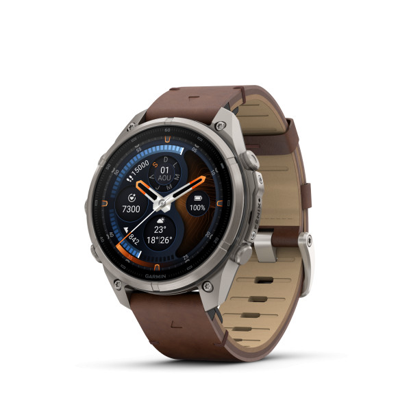 Montre Garmin Fenix 9 Pro inReach 47 mm Titanium Cuir