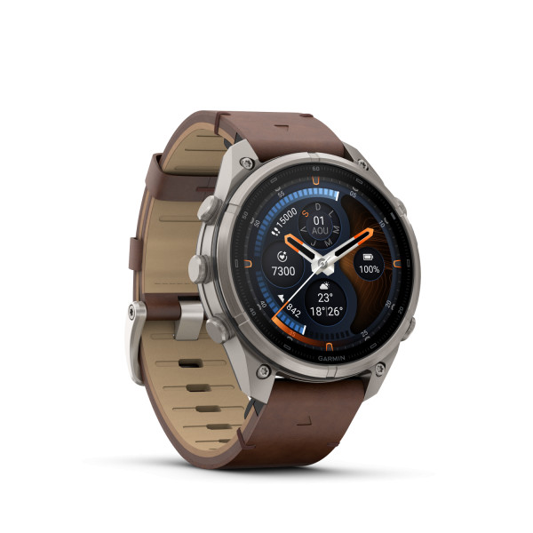 Montre Garmin Fenix 9 Pro inReach 47 mm Titanium Cuir