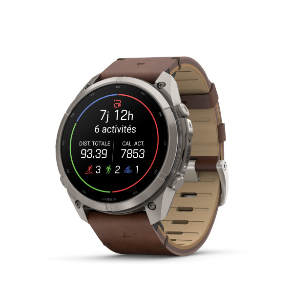 Montre Garmin Fenix 9 Pro inReach 51 mm Titanium Cuir