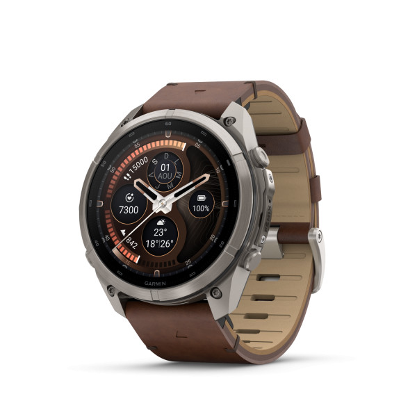 Montre Garmin Fenix 9 Pro inReach 51 mm Titanium Cuir