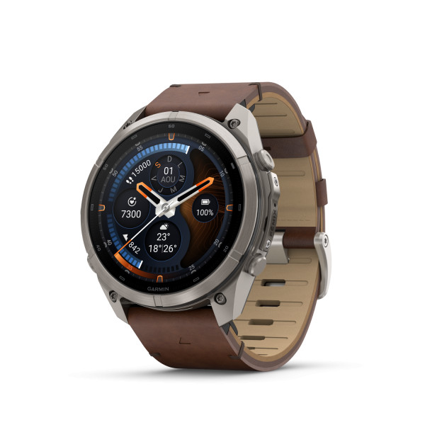 Montre Garmin Fenix 9 Pro inReach 51 mm Titanium Cuir