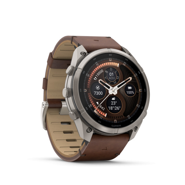 Montre Garmin Fenix 9 Pro inReach 51 mm Titanium Cuir