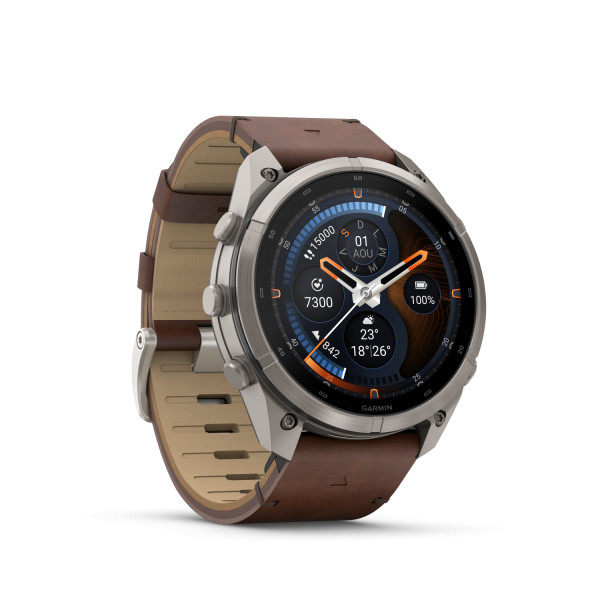 Montre Garmin Fenix 9 Pro inReach 51 mm Titanium Cuir