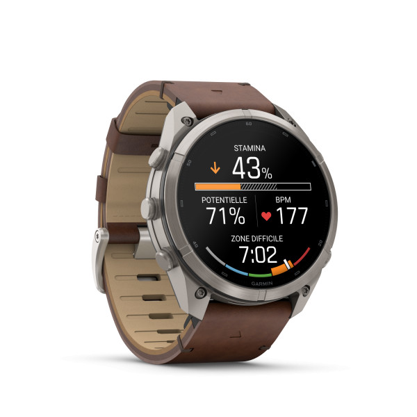 Montre Garmin Fenix 9 Pro inReach 51 mm Titanium Cuir