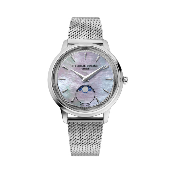 Montre Frederique Constant Classics Moneta Moonphase FC-206MPLB2S6B 34 mm Nacre Bleue