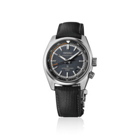 Montre Seiko Prospex Speedtimer HBC004J1 39,5 mm Automatique Cadran Gris Bracelet Cuir Noir