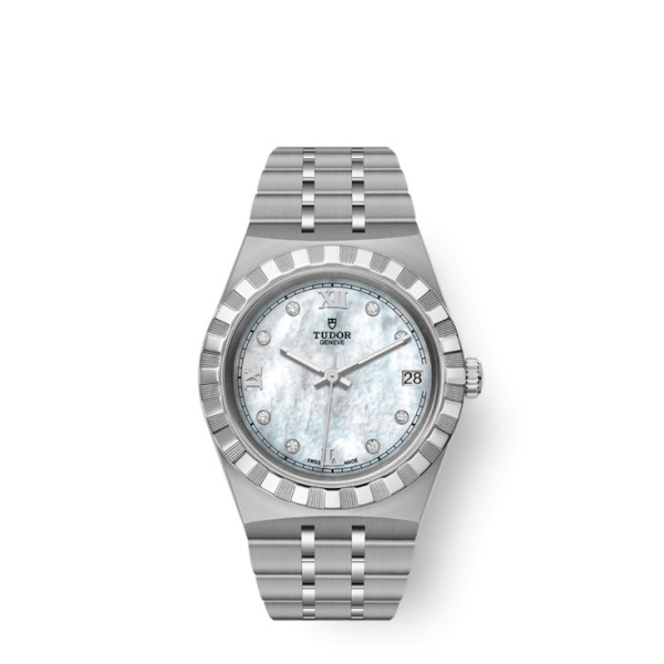 Montre Occasion Tudor Royal 34mm Cadran Nacré Serti de Diamants