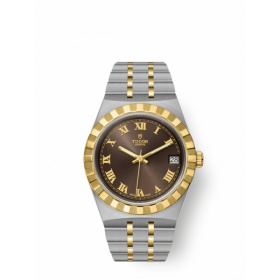 Montre Occasion Tudor Royal 34mm Cadran Chocolat Lunette Or Jaune