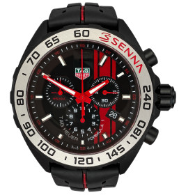 Montre Occasion Tag Heuer Formula 1 Senna 43mm Chronographe Cadran Noir