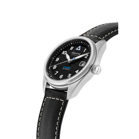 Montre Alpina Startimer Pilot Solarmetre 38 mm Cadran Noir Cuir
