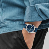 Montre Alpina Startimer Pilot Solarmetre 38 mm Cadran Bleu Textile