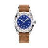 Montre Gallet Flying Officer Automatic 40 mm Cadran Bleu Bracelet Cuir Beige