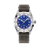 Montre Gallet Flying Officer Automatic 40 mm Cadran Bleu Bracelet Cuir Gris