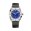 Montre Gallet Flying Officer Automatic 40 mm Cadran Bleu Bracelet Cuir Noir