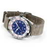 Montre Gallet Flying Officer Automatic 40 mm Cadran Bleu Bracelet Cuir Vert