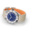 Montre Gallet Flying Officer Automatic 40 mm Cadran Bleu Bracelet Textile Beige