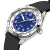 Montre Gallet Flying Officer Automatic 40 mm Cadran Bleu Bracelet Textile Noir