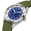 Montre Gallet Flying Officer Automatic 40 mm Cadran Bleu Bracelet Textile Vert