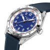 Montre Gallet Flying Officer Automatic 40 mm Cadran Bleu Bracelet Caoutchouc Bleu