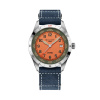 Montre Gallet Flying Officer Automatic 40 mm Cadran Orange Bracelet Cuir Bleu