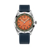 Montre Gallet Flying Officer Automatic 40 mm Cadran Orange Bracelet Caoutchouc Bleu