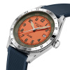 Montre Gallet Flying Officer Automatic 40 mm Cadran Orange Bracelet Caoutchouc Bleu