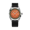 Montre Gallet Flying Officer Automatic 40 mm Cadran Orange Bracelet Caoutchouc Noir
