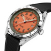 Montre Gallet Flying Officer Automatic 40 mm Cadran Orange Bracelet Caoutchouc Noir