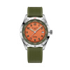 Montre Gallet Flying Officer Automatic 40 mm Cadran Orange Bracelet Caoutchouc Vert