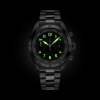 Montre Gallet Flying Officer Chronograph 40 mm Cadran Noir Bracelet Acier