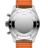 Montre Gallet Flying Officer Chronograph 40 mm Cadran Noir Bracelet Cuir Orange