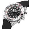Montre Gallet Flying Officer Chronograph 40 mm Cadran Noir Bracelet Tissu Noir
