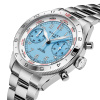 Montre Gallet Flying Officer Chronograph 40 mm Cadran Bleu Ciel Bracelet Acier