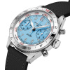 Montre Gallet Flying Officer Chronograph 40 mm Cadran Bleu Ciel Bracelet Tissu Noir