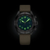 Montre Gallet Flying Officer Chronograph 40 mm Cadran Bleu Ciel Bracelet Tissu Beige