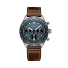 Montre Gallet Multichron Pilot 42 mm Cadran Bleu Bracelet Cuir Brun