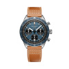 Montre Gallet Multichron Pilot 42 mm Cadran Bleu Bracelet Cuir Orange