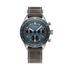 Montre Gallet Multichron Pilot 42 mm Cadran Bleu Bracelet Cuir Gris