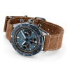 Montre Gallet Multichron Pilot 42 mm Cadran Bleu Bracelet Cuir Beige