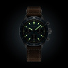 Montre Gallet Multichron Pilot 42 mm Cadran Bleu Bracelet Cuir Beige