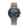 Montre Gallet Multichron Pilot 42 mm Cadran Bleu Bracelet Cuir Vert
