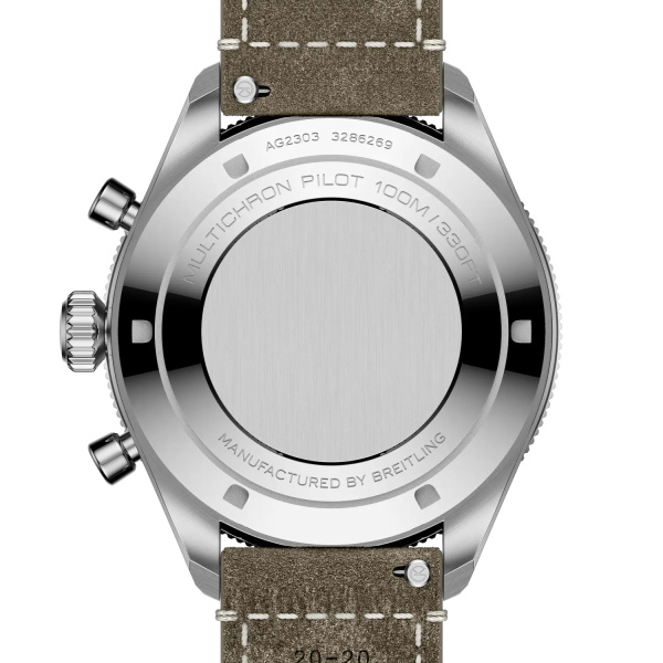 Montre Gallet Multichron Pilot 42 mm Cadran Bleu Bracelet Cuir Vert