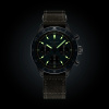Montre Gallet Multichron Pilot 42 mm Cadran Bleu Bracelet Cuir Vert