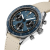 Montre Gallet Multichron Pilot 42 mm Cadran Bleu Bracelet Tissu Beige
