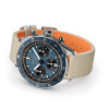 Montre Gallet Multichron Pilot 42 mm Cadran Bleu Bracelet Tissu Beige