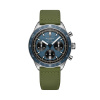 Montre Gallet Multichron Pilot 42 mm Cadran Bleu Bracelet Tissu Vert