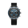 Montre Gallet Multichron Pilot 42 mm Cadran Bleu Bracelet Caoutchouc Noir